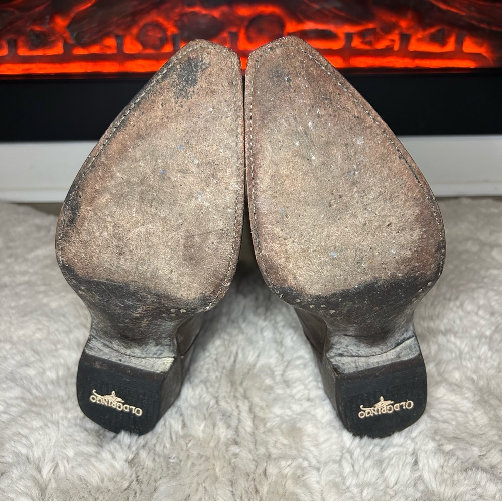 Old Gringo Fieta Boots Bone and Chocolate size 8 - Picture 3 of 11